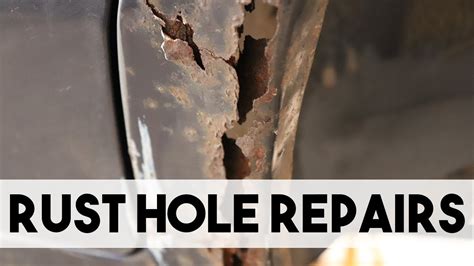 how to repair rust holes in sheet metal|patching rust holes sheet metal.